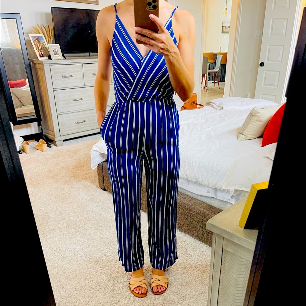 Casual blue women’s jumpsuit